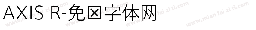 AXIS R字体转换